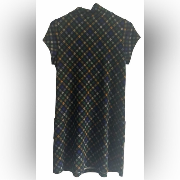 Funky People Plaid Shift Dress Mod 60s Retro Twee Dark Academia Poetcore M - Picture 7 of 13